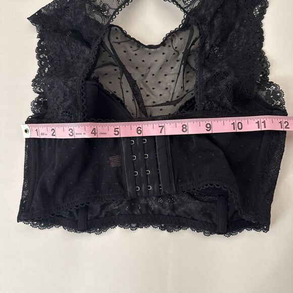 Dobreva Sexy Lace Mesh Corset Bra Black Size 34D - Picture 15 of 16